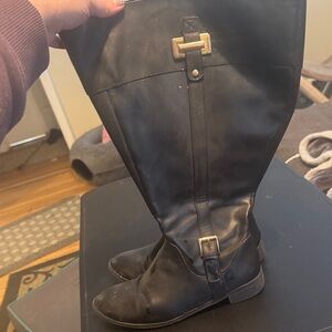 Karen Scott Black Over the Knee Boots- wide calf